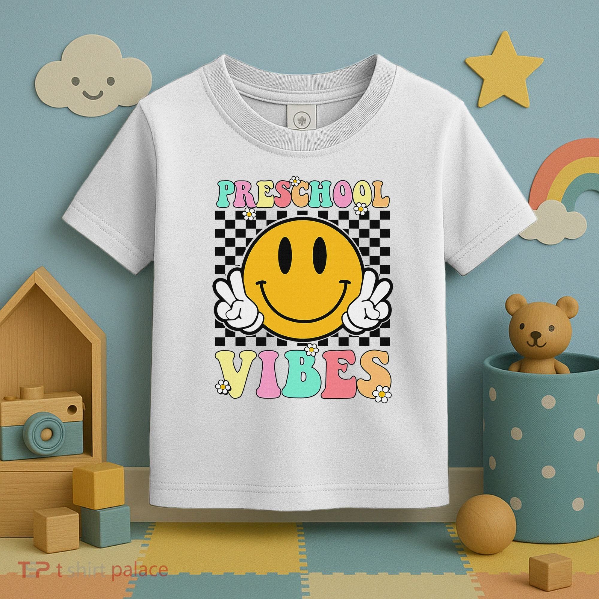 Preschool Vibes Back To School First Day Teachers Toddler T-Shirt