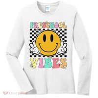 Preschool Vibes Back To School First Day Teachers Women's Long Sleeve Shirt thumb 0