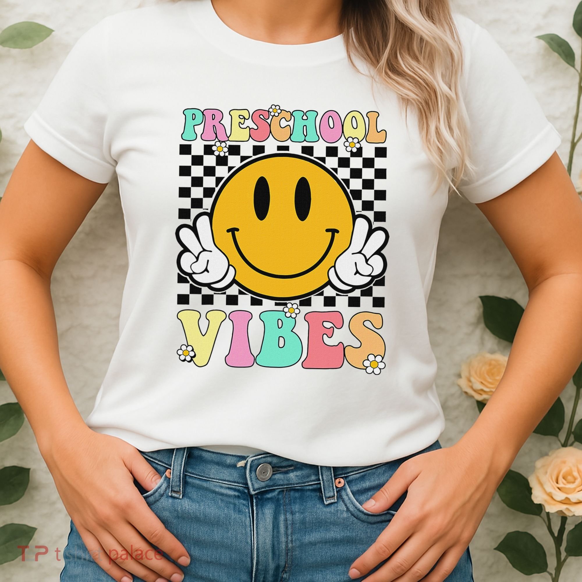 Preschool Vibes Back To School First Day Teachers Women's T-Shirt