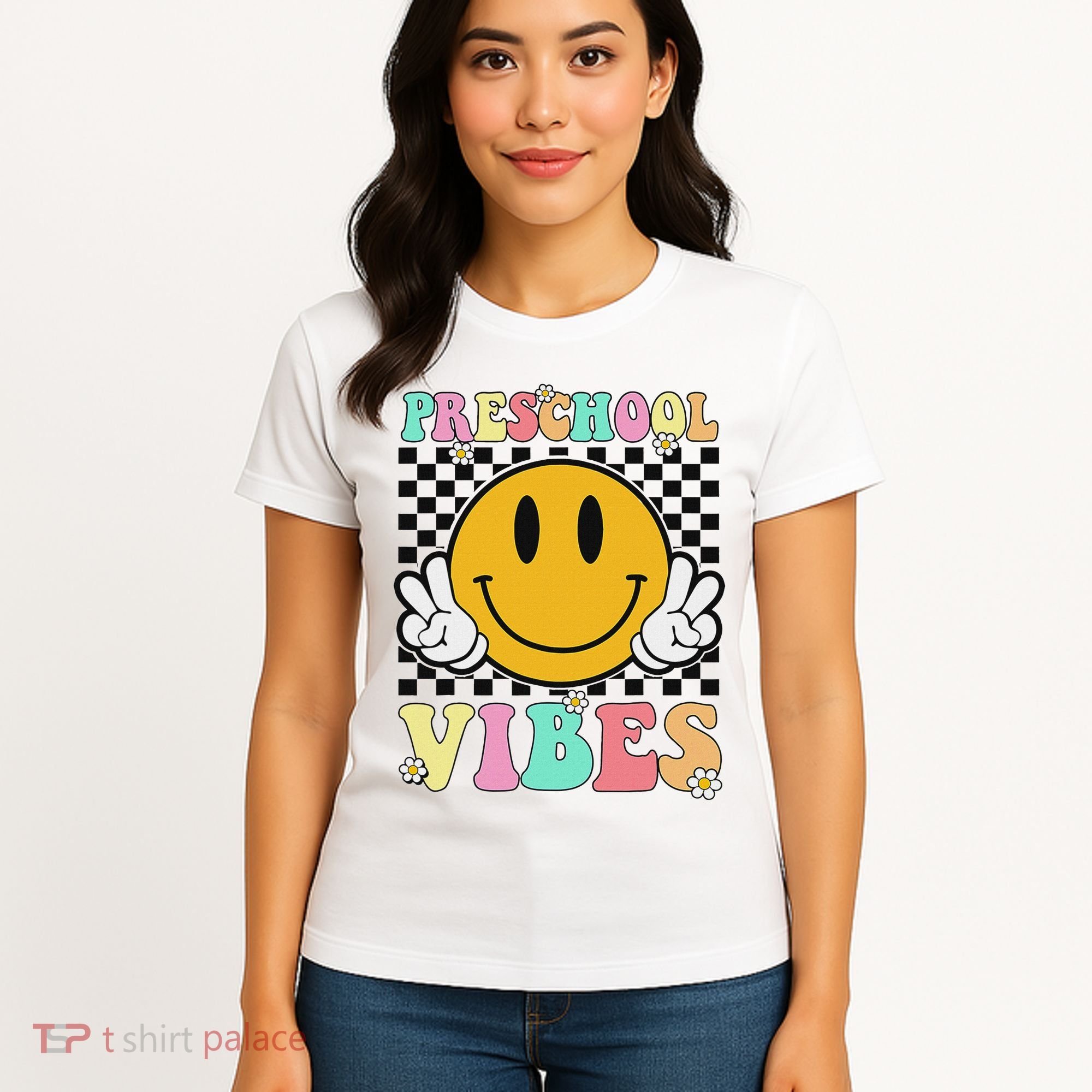Preschool Vibes Back To School First Day Teachers Women's T-Shirt
