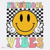 Preschool Vibes Back To School First Day Teachers Women's T-Shirt thumb 6