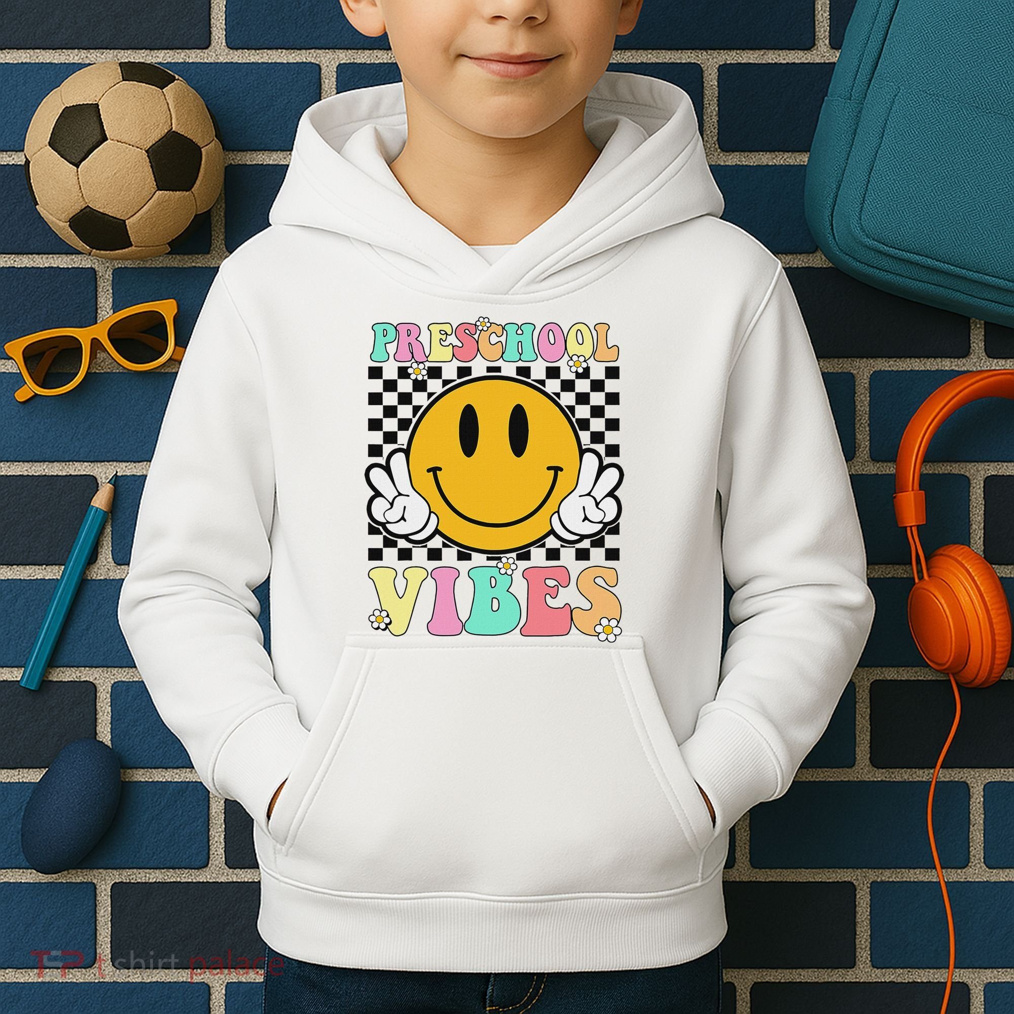 Preschool Vibes Back To School First Day Teachers Kids Hoodie