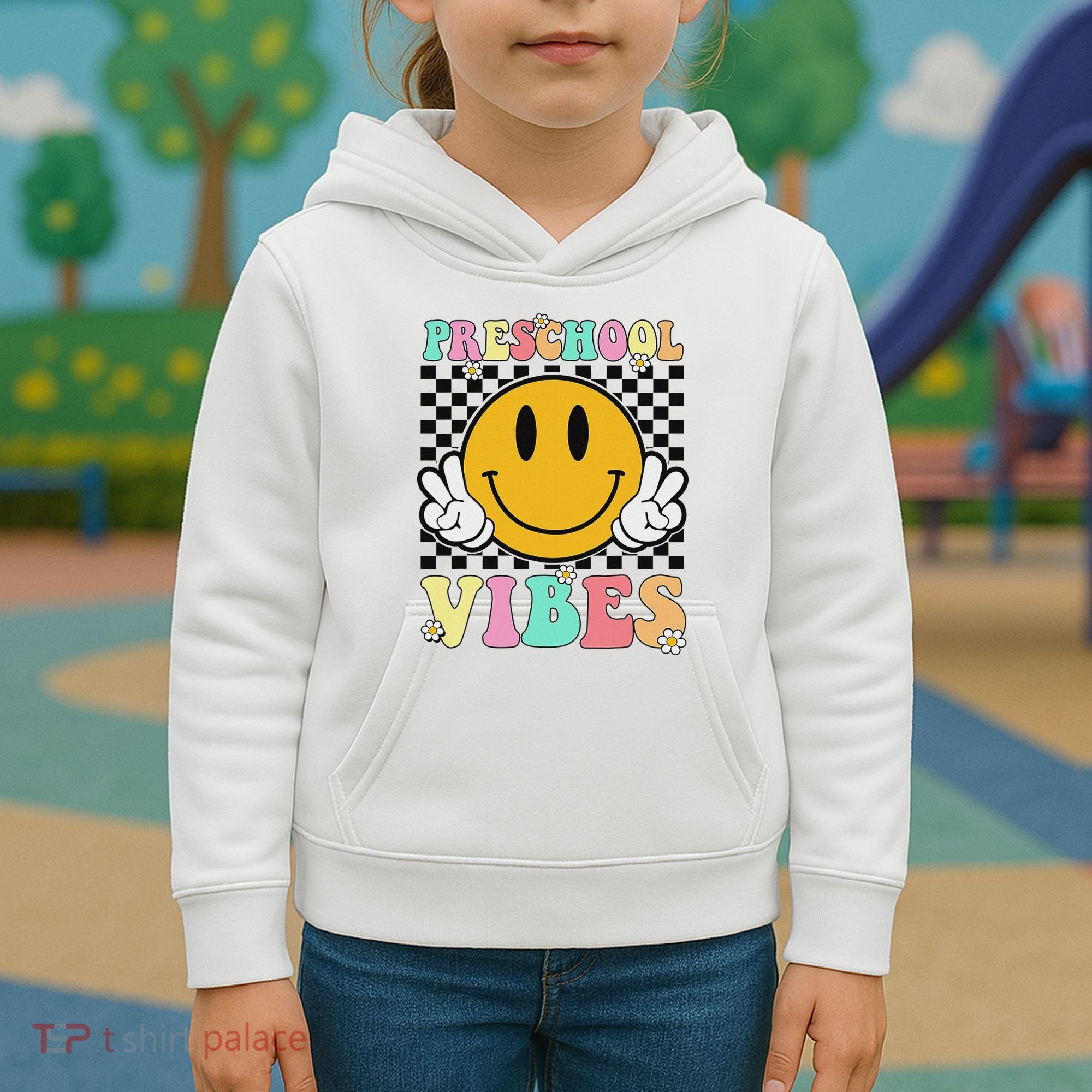 Preschool Vibes Back To School First Day Teachers Kids Hoodie