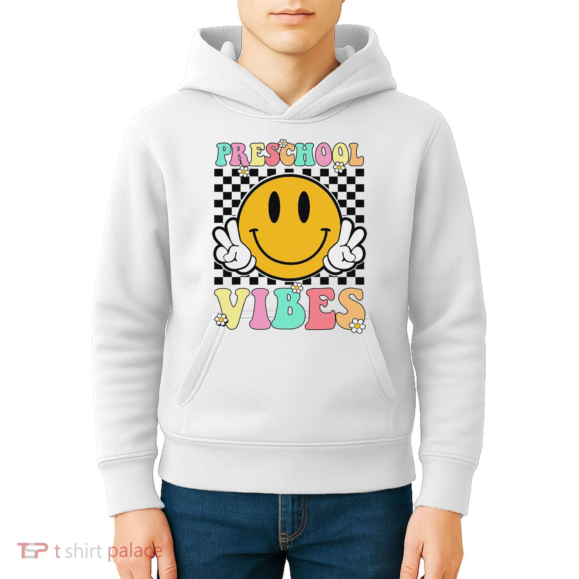 Preschool Vibes Back To School First Day Teachers Kids Hoodie