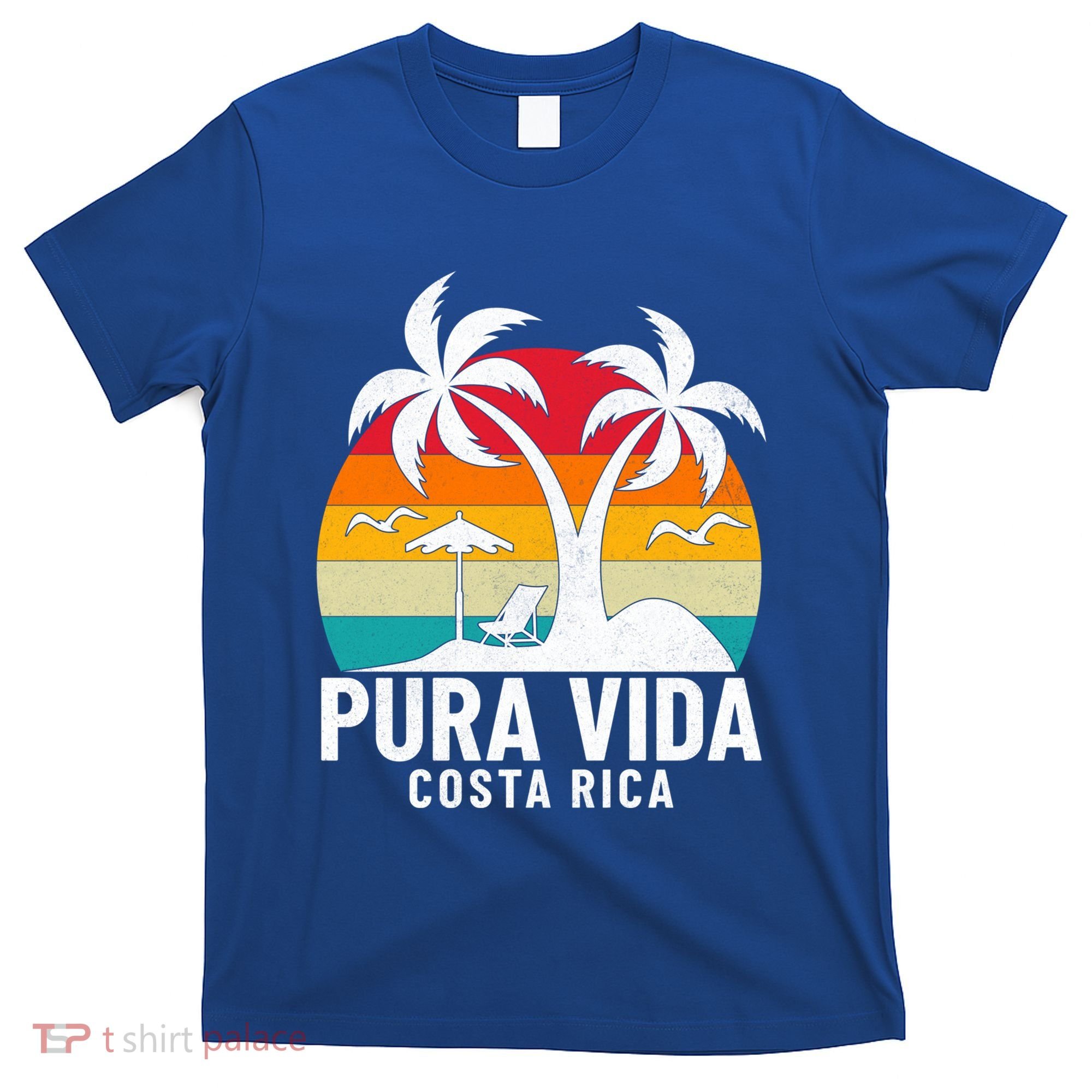 Pura Vida Beach Costa Rica Vintage Family Vacation Summer Cute Gift T-Shirt