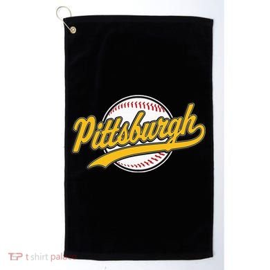 Pittsburgh Vintage Baseball Throwback Retro Golf Towel