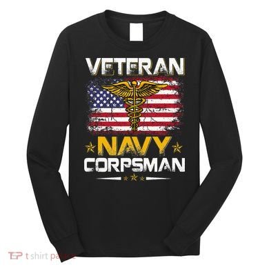 Proud Veteran Corpsman Long Sleeve Shirt