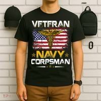 Proud Veteran Corpsman T-Shirt thumb 6