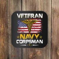 Proud Veteran Corpsman Coaster thumb 0