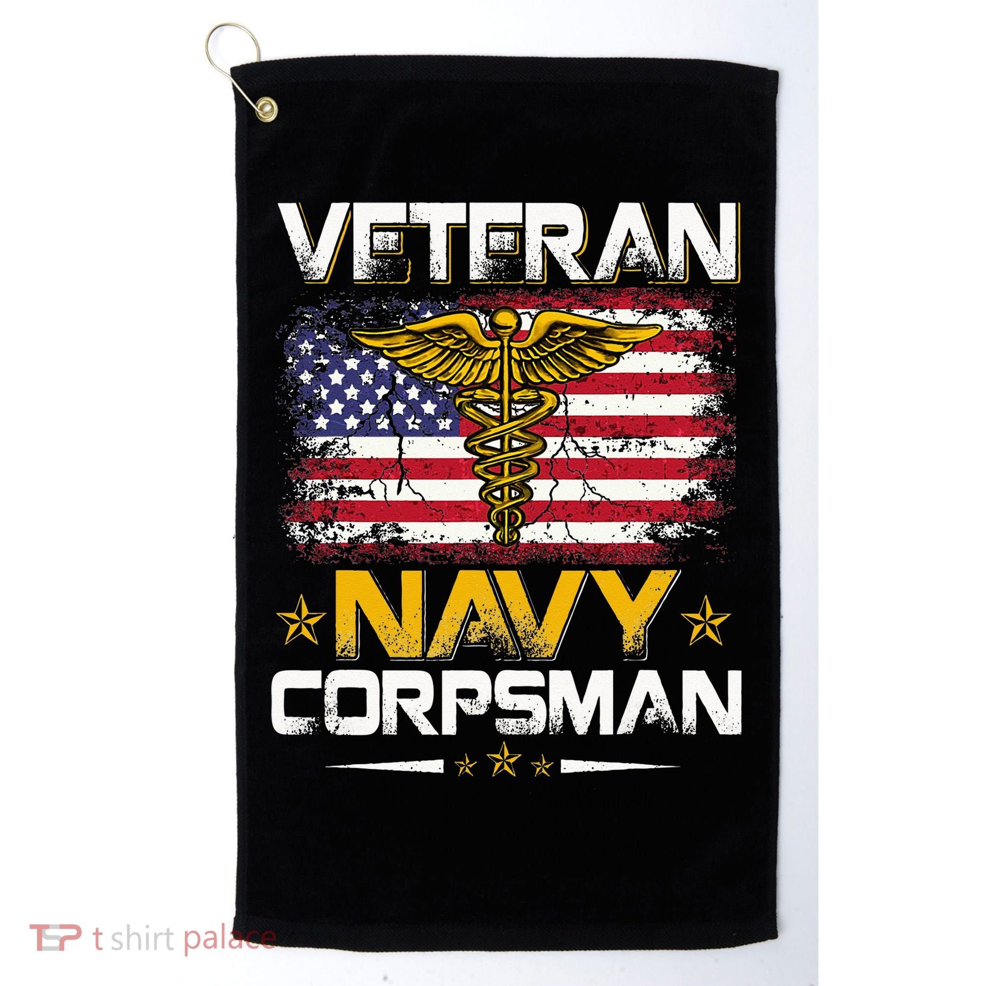 Proud Veteran Corpsman Golf Towel
