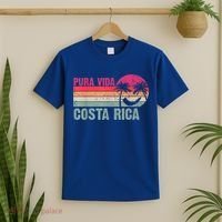 Pura Vida Costa Rica Funny Summer Family Vacation Vintage T-Shirt thumb 2