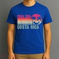 Pura Vida Costa Rica Funny Summer Family Vacation Vintage T-Shirt thumb 3