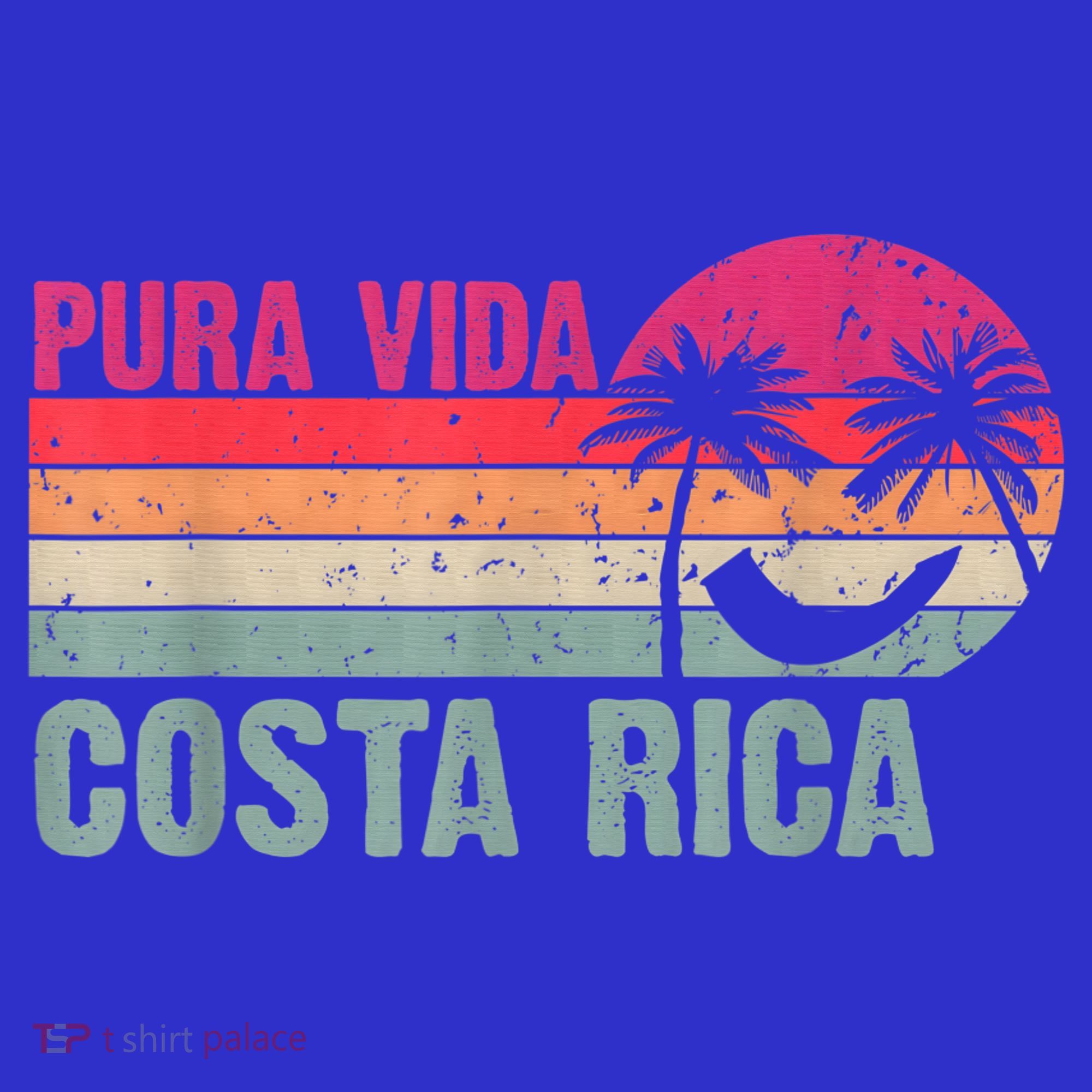 Pura Vida Costa Rica Funny Summer Family Vacation Vintage T-Shirt