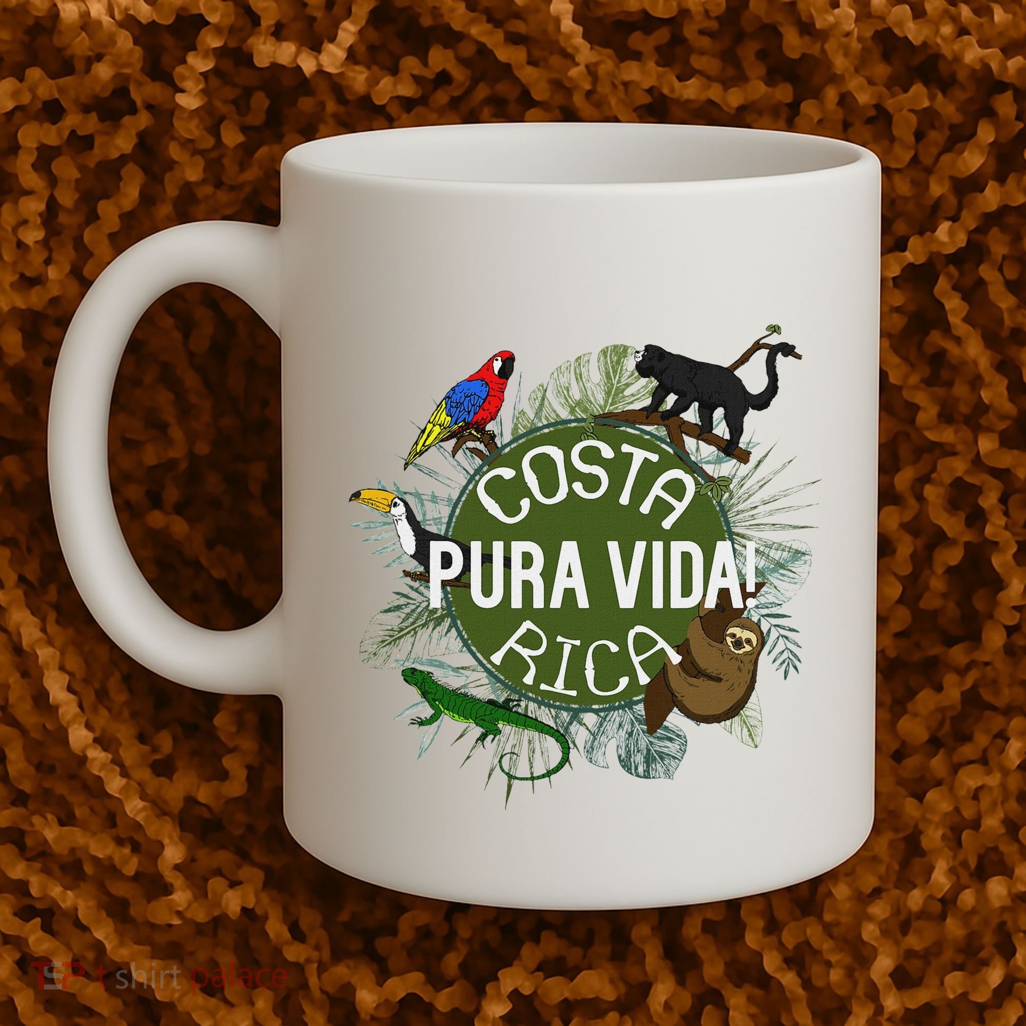 Pura Vida Costa Rica ! Party Animals! Coffee Mug
