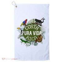 Pura Vida Costa Rica ! Party Animals! Golf Towel thumb 0