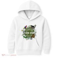 Pura Vida Costa Rica ! Party Animals! Kids Hoodie thumb 0