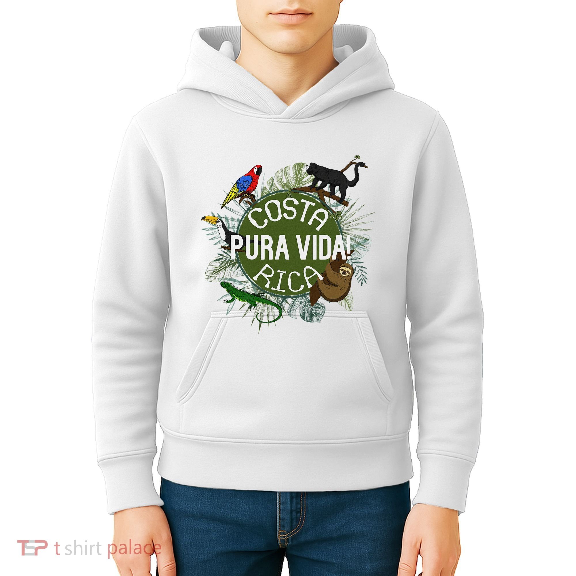 Pura Vida Costa Rica ! Party Animals! Kids Hoodie