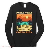 Pura Vida Costa Rica Souvenir Cool Central America Travel Long Sleeve Shirt thumb 0