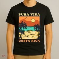 Pura Vida Costa Rica Souvenir Cool Central America Travel T-Shirt thumb 3