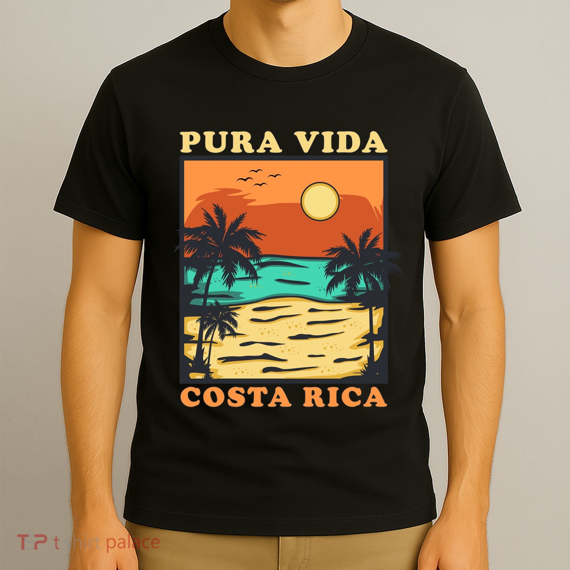 Pura Vida Costa Rica Souvenir Cool Central America Travel T-Shirt