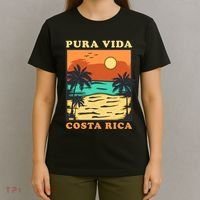 Pura Vida Costa Rica Souvenir Cool Central America Travel T-Shirt thumb 4