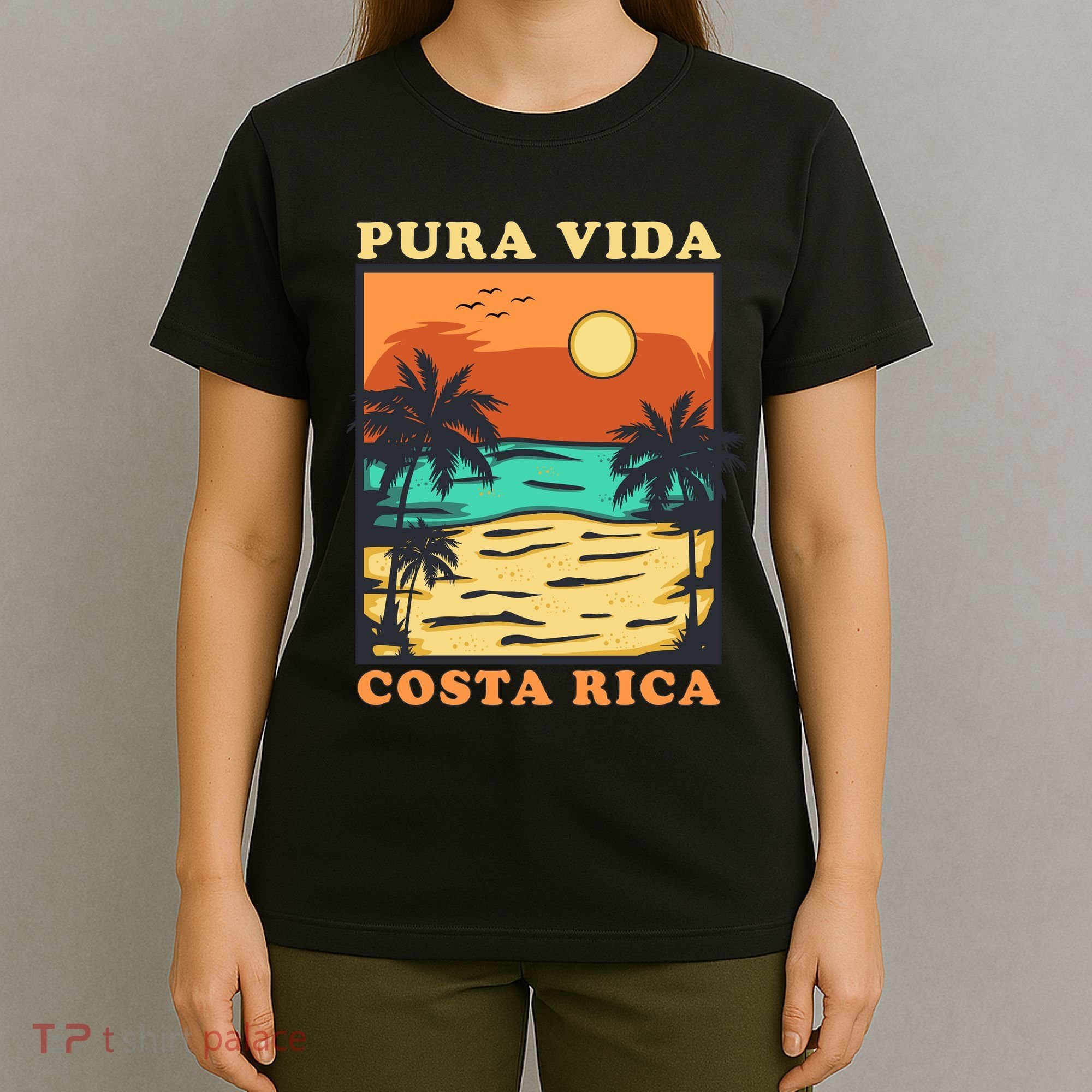 Pura Vida Costa Rica Souvenir Cool Central America Travel T-Shirt