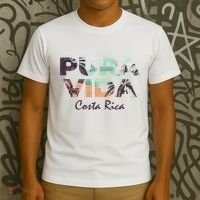 Pura Vida Costa Rica Colorful Tropical Beach T-Shirt thumb 3