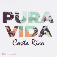 Pura Vida Costa Rica Colorful Tropical Beach T-Shirt thumb 7