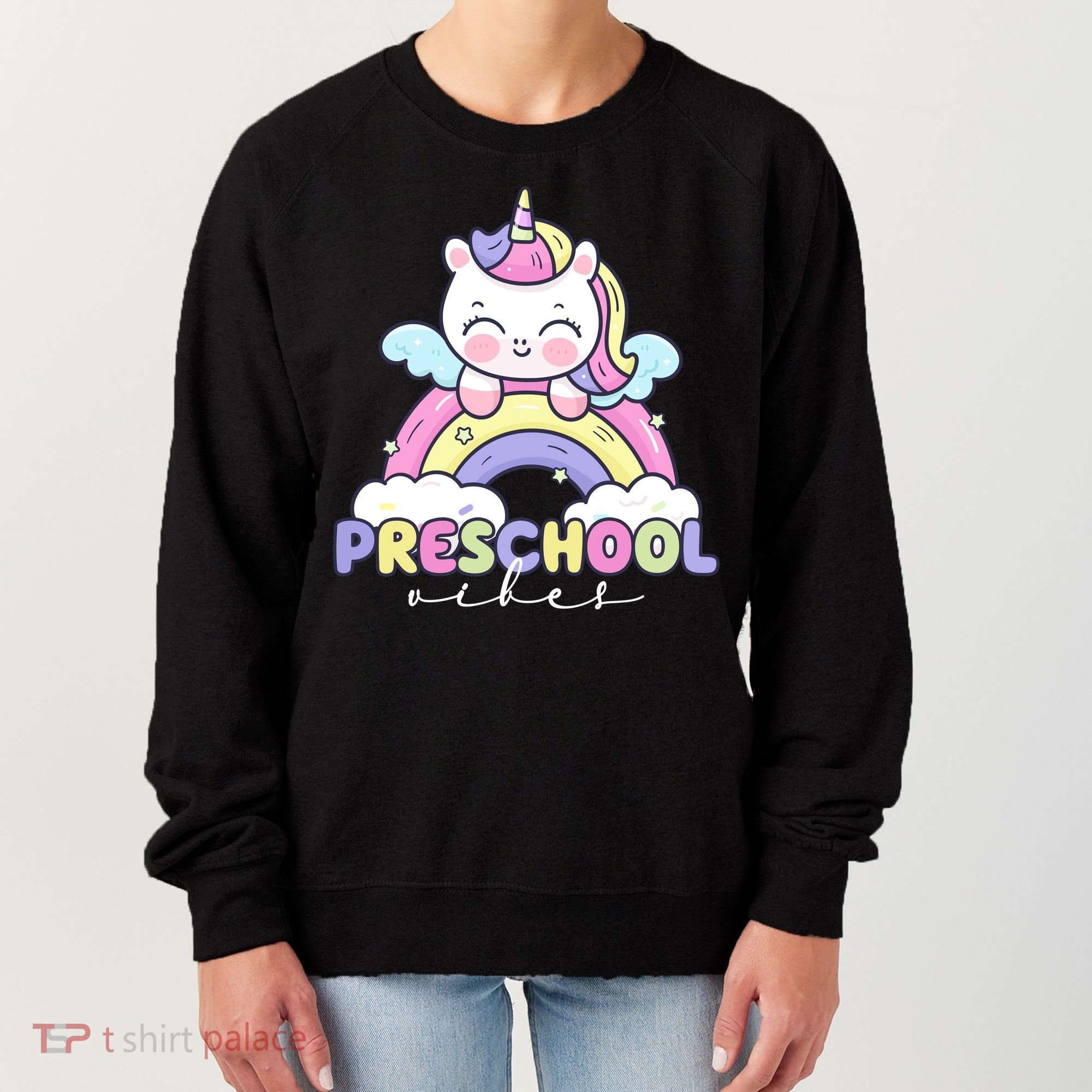 Preschool Vibes Cute Unicorn Pre School Women's Sweatshirt