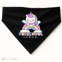 Preschool Vibes Cute Unicorn Pre School USA-Made Doggie Bandana thumb 0