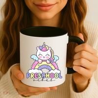 Preschool Vibes Cute Unicorn Pre School Coffee Mug thumb 3