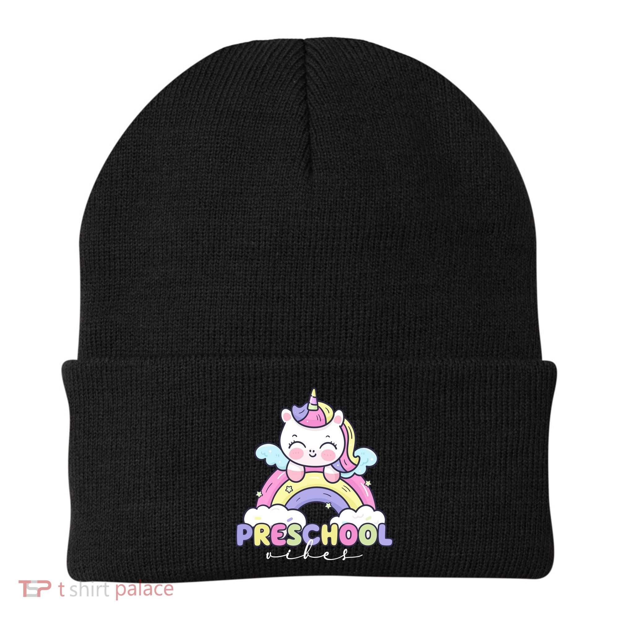 Preschool Vibes Cute Unicorn Pre School Beanie