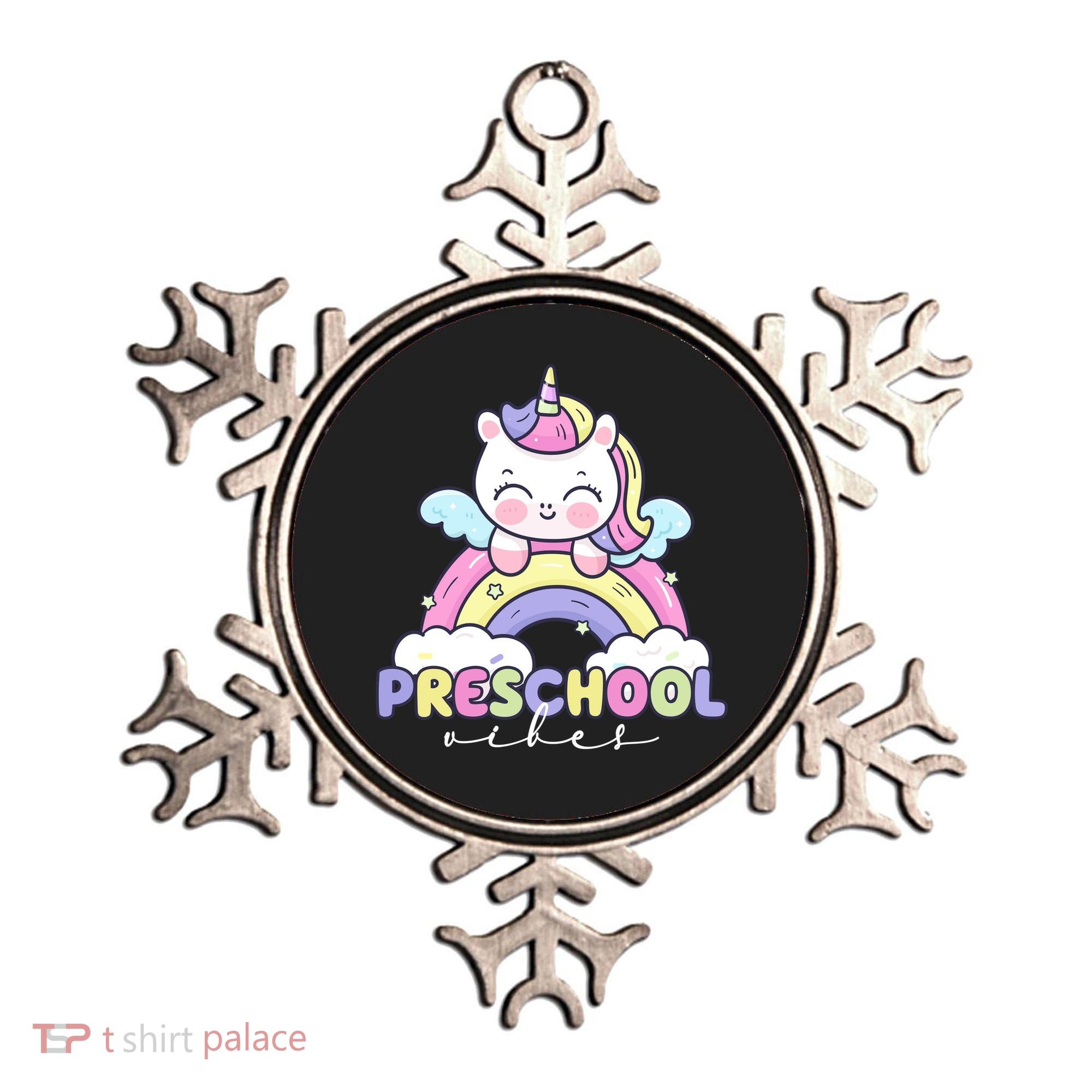 Preschool Vibes Cute Unicorn Pre School Ornament