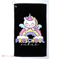 Preschool Vibes Cute Unicorn Pre School Golf Towel thumb 0