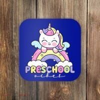 Preschool Vibes Cute Unicorn Pre School Coaster thumb 0