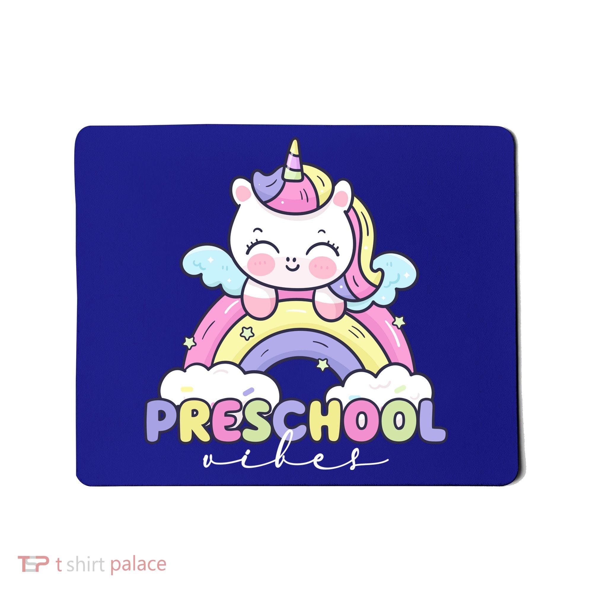 Preschool Vibes Cute Unicorn Pre School Mousepad