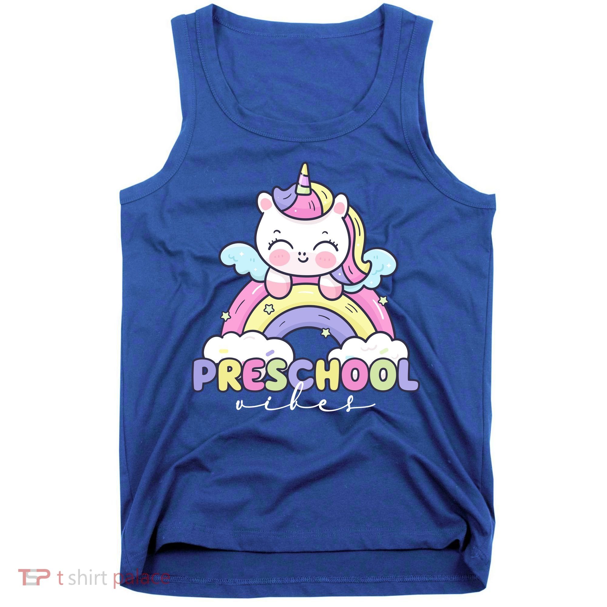 Preschool Vibes Cute Unicorn Pre School Tank Top