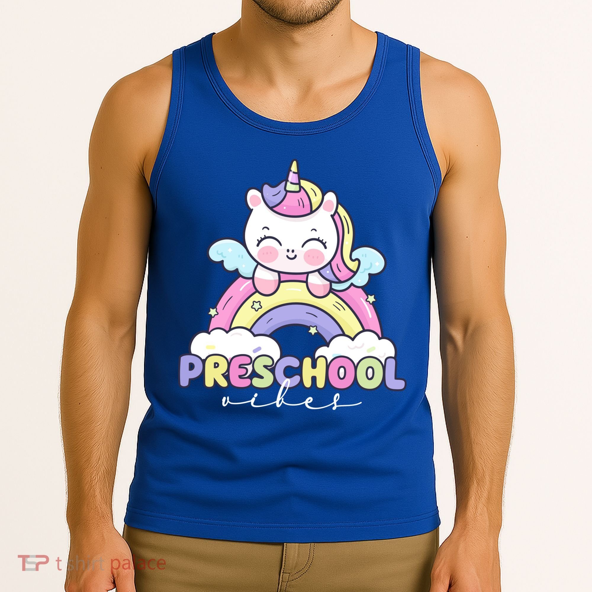 Preschool Vibes Cute Unicorn Pre School Tank Top