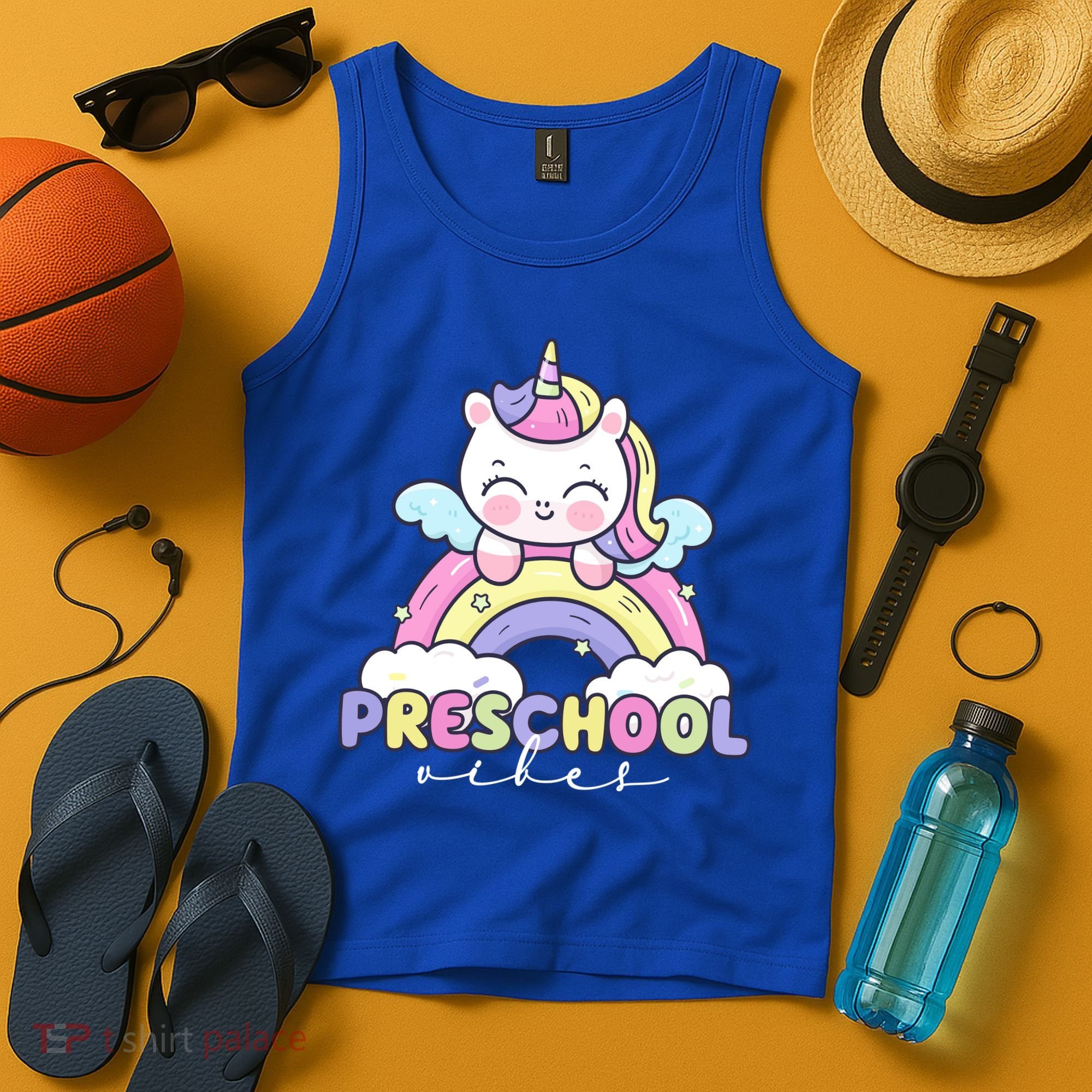 Preschool Vibes Cute Unicorn Pre School Tank Top