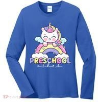 Preschool Vibes Cute Unicorn Pre School Women's Long Sleeve Shirt thumb 0