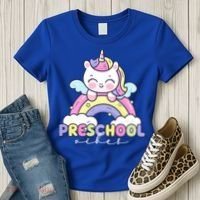 Preschool Vibes Cute Unicorn Pre School Women's T-Shirt thumb 3