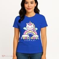 Preschool Vibes Cute Unicorn Pre School Women's T-Shirt thumb 4