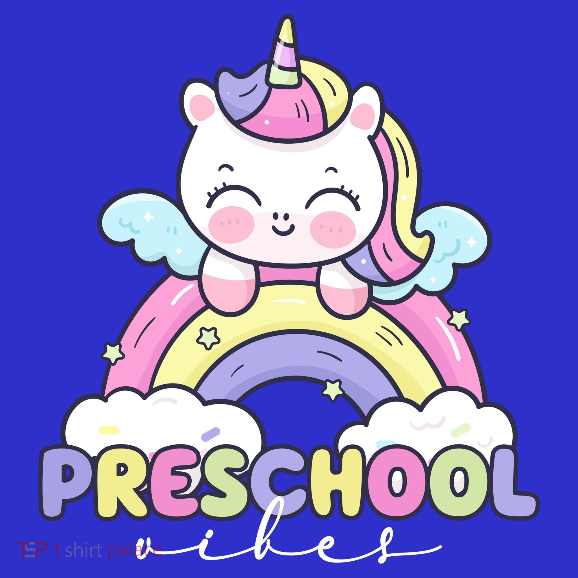 Preschool Vibes Cute Unicorn Pre School Women's T-Shirt