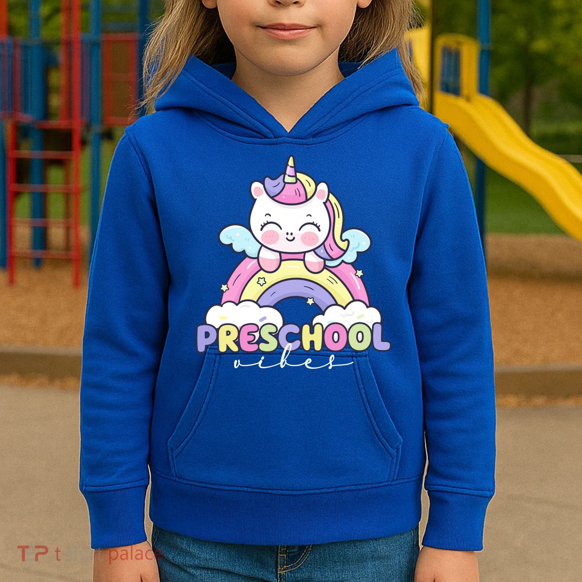 Preschool Vibes Cute Unicorn Pre School Kids Hoodie