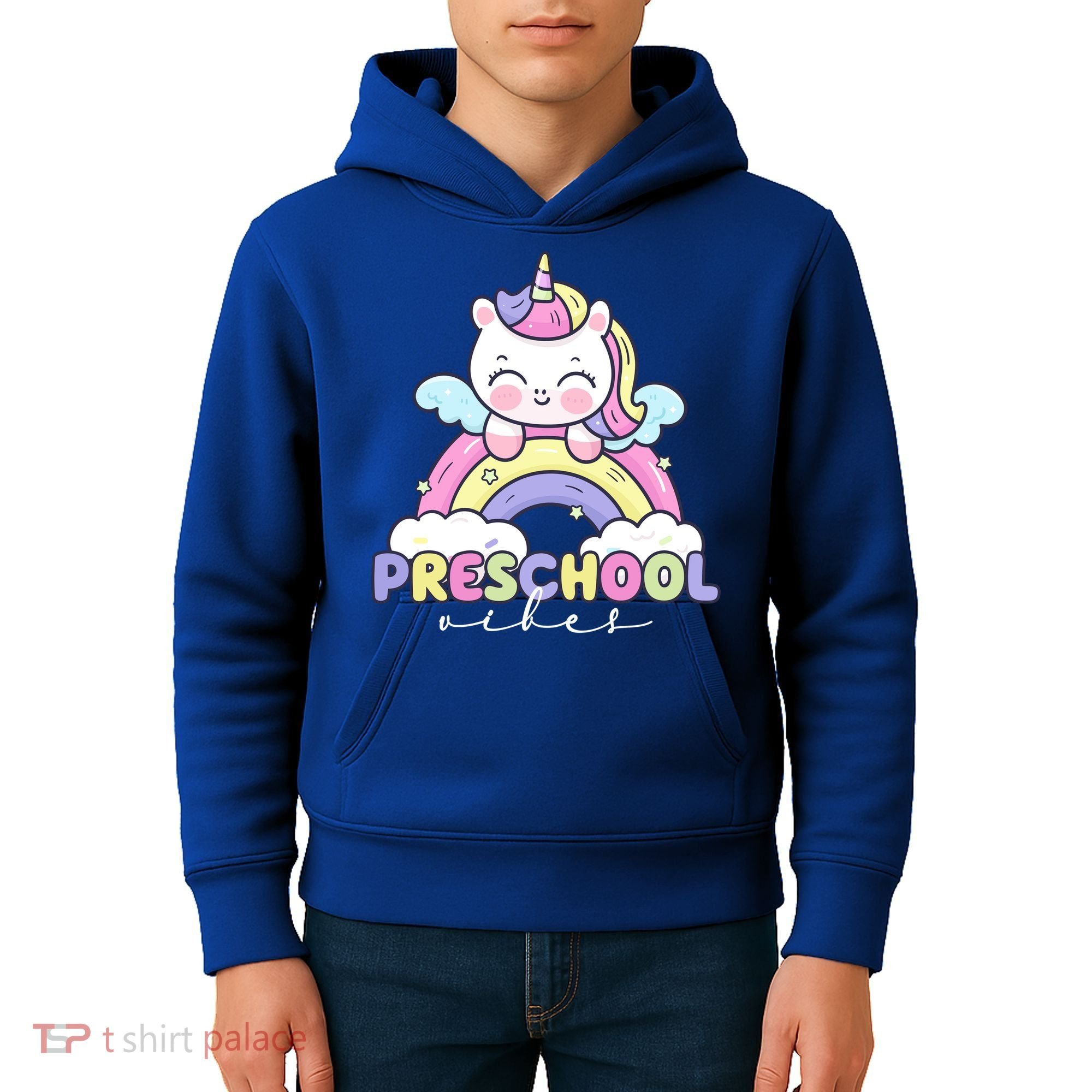 Preschool Vibes Cute Unicorn Pre School Kids Hoodie