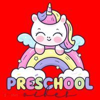 Preschool Vibes Cute Unicorn Pre School Santa Hat thumb 1