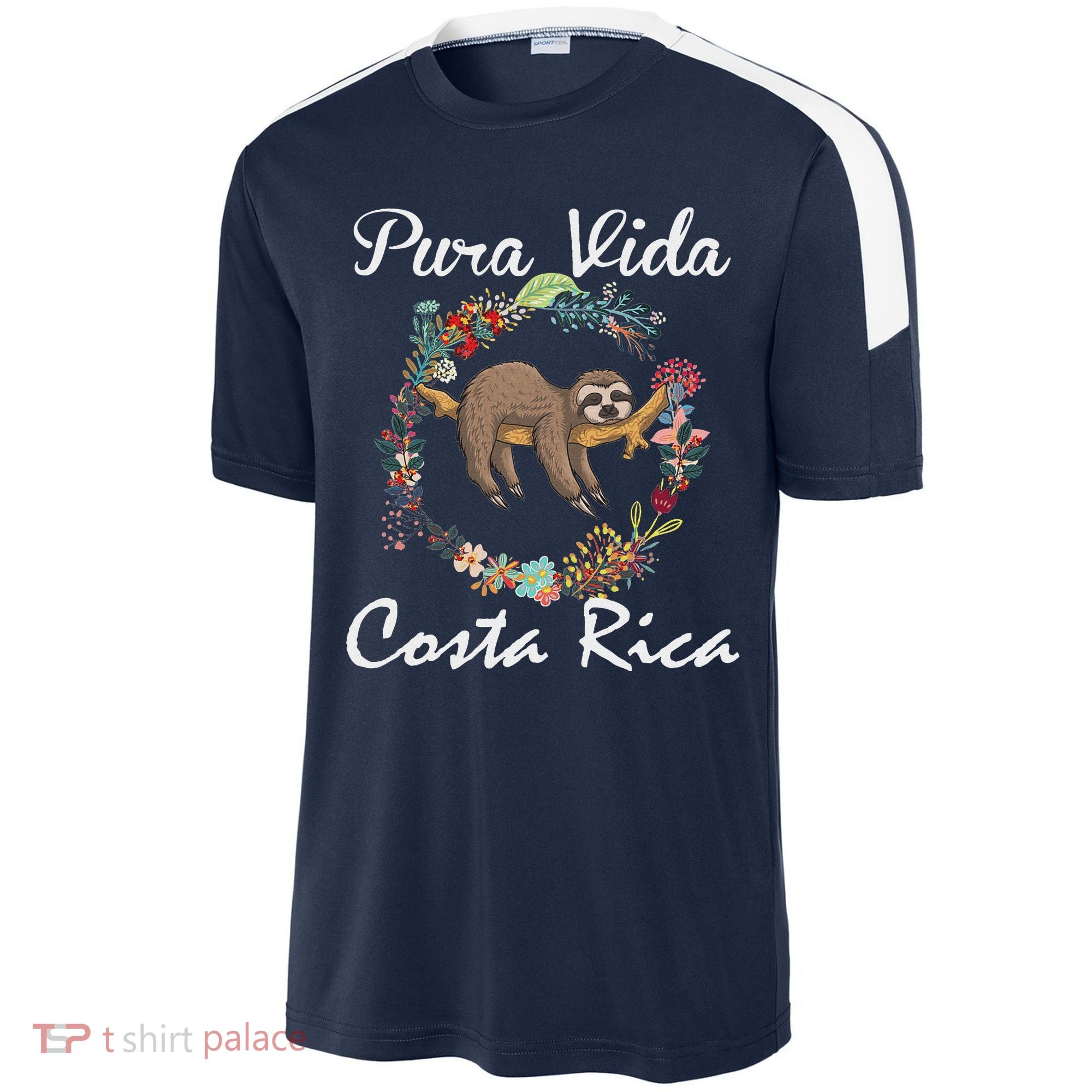 Pura Vida Costa Rica Floral Cute Sleepy Sloth Funny Gift Sport-Tek Competitor United Soccer Jersey