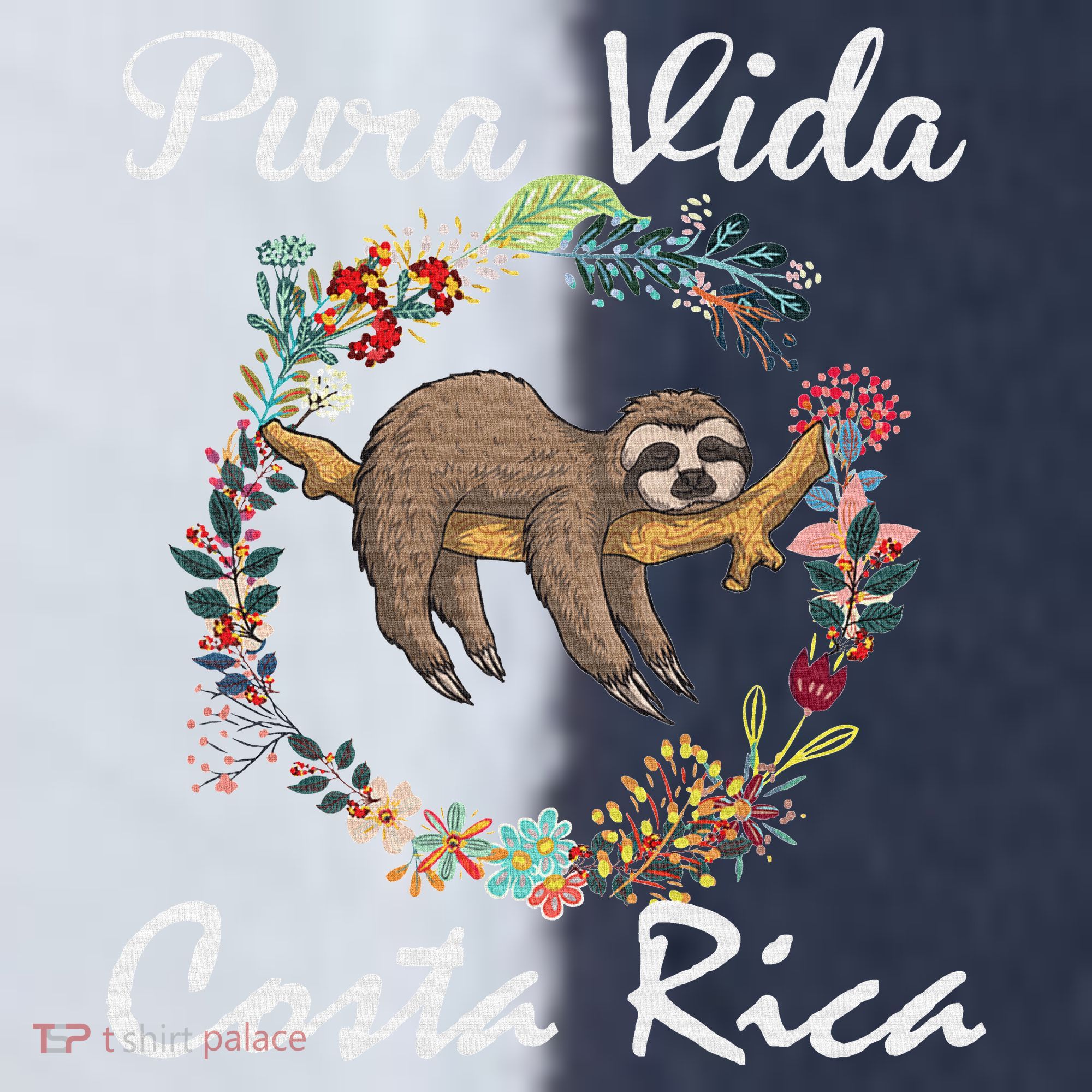 Pura Vida Costa Rica Floral Cute Sleepy Sloth Funny Gift Sport-Tek Competitor United Soccer Jersey