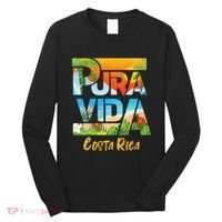 Pura Vida Costa Rica Souvenir Cool Central America Travel Long Sleeve Shirt thumb 0