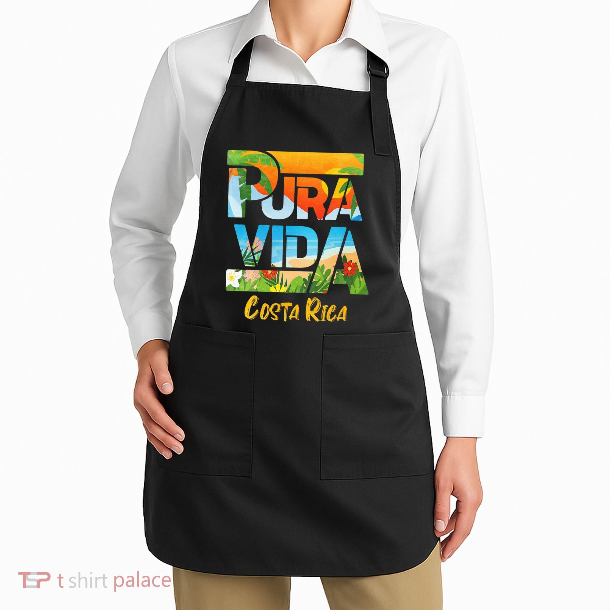 Pura Vida Costa Rica Souvenir Cool Central America Travel Apron